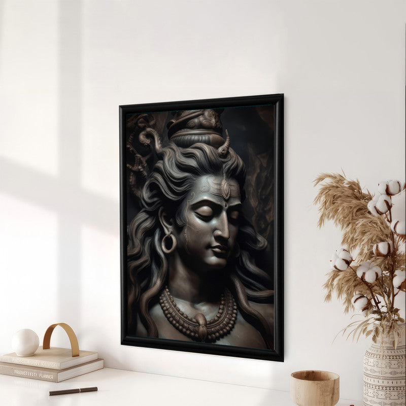 LuxuryStroke's Lord Shiva Paintigs , Lord Shiva Art Paintingsand Lord Shiva Paintigs  - Divine Shiva: A Spiritual Painting Of Cosmic Serenity