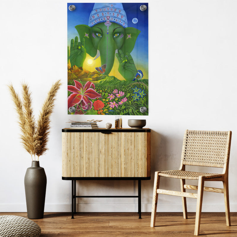 LuxuryStroke's Childrens Bedroom Wall Pictures, Ganesha Wall Artand Nursery Canvas Wall Art - Little Ganesha