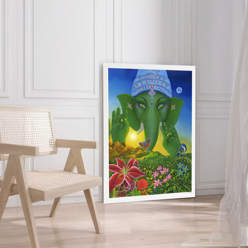 LuxuryStroke's Childrens Bedroom Wall Pictures, Ganesha Wall Artand Nursery Canvas Wall Art - Little Ganesha