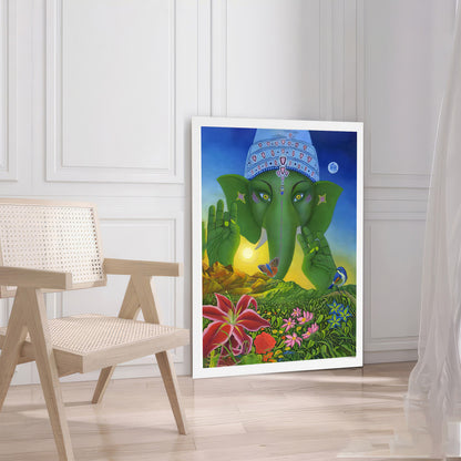 LuxuryStroke's Childrens Bedroom Wall Pictures, Ganesha Wall Artand Nursery Canvas Wall Art - Little Ganesha