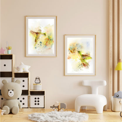 LuxuryStroke's Childrens Bedroom Wall Pictures, Nursery Animal Wall Artand Nursery Canvas Wall Art - Baby Birds