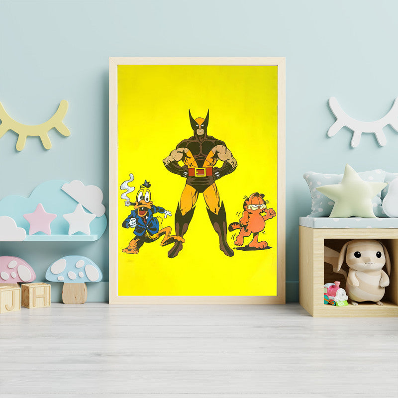LuxuryStroke's Cartoons Paintings For Childrens, Nursery Canvas Wall Artand Childrens Bedroom Wall Pictures - Cartoons