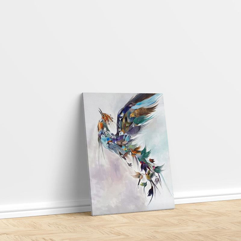 LuxuryStroke's Nursery Animal Wall Art, Nursery Canvas Wall Artand Childrens Bedroom Wall Pictures - Flying Birds In Bird