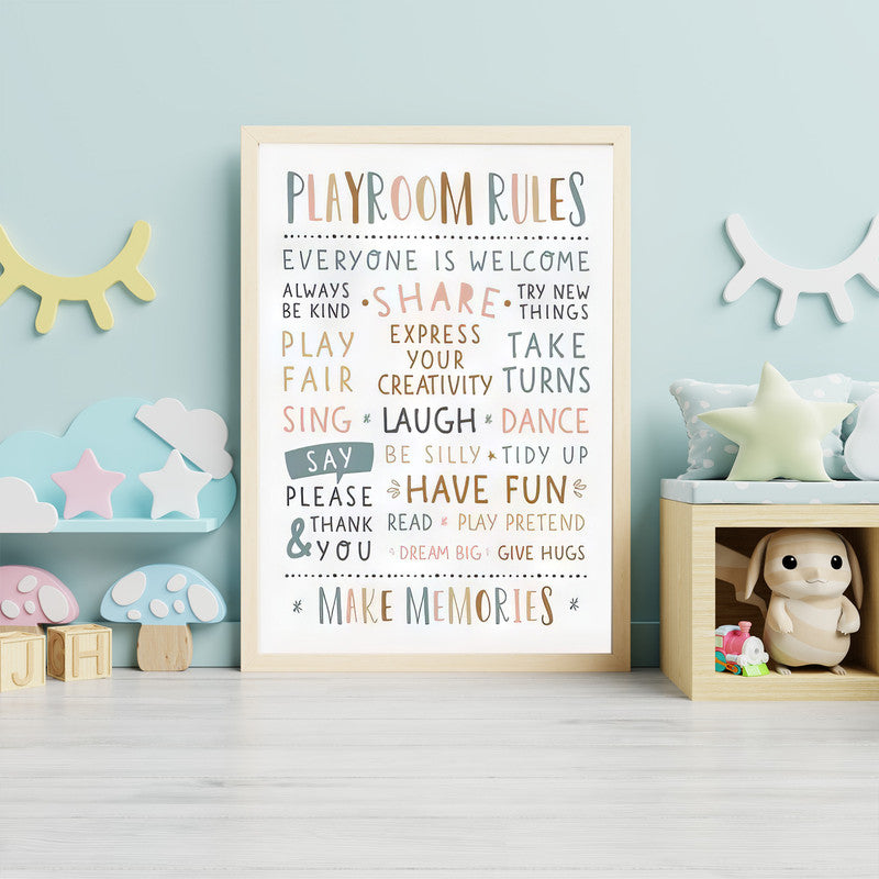 LuxuryStroke's Motivational Paintings For Students, Childrens Bedroom Wall Picturesand Children Nursery Wall Art - Affirmations For Kids