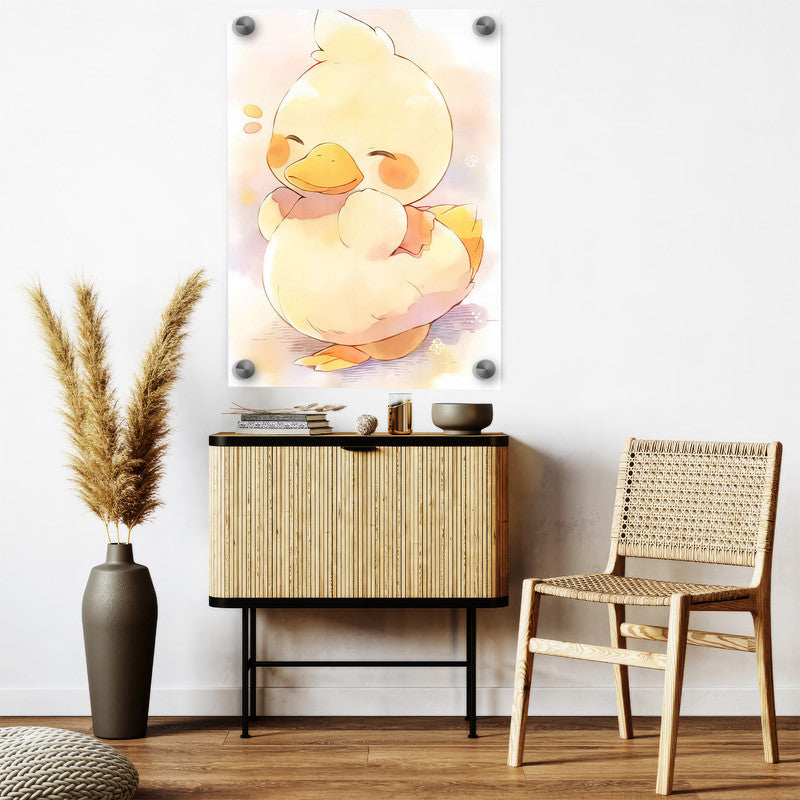 LuxuryStroke's Childrens Bedroom Wall Pictures, Nursery Animal Wall Artand Nursery Canvas Wall Art - Cute Little Duck
