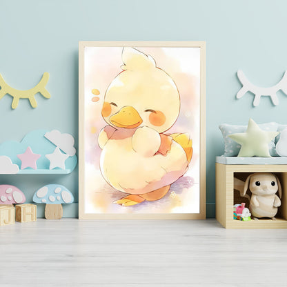 LuxuryStroke's Childrens Bedroom Wall Pictures, Nursery Animal Wall Artand Nursery Canvas Wall Art - Cute Little Duck