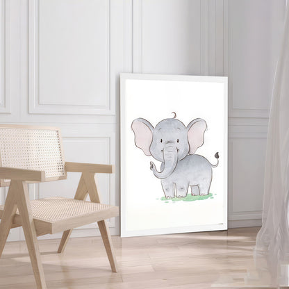 LuxuryStroke's Childrens Bedroom Wall Pictures, Nursery Animal Wall Artand Nursery Canvas Wall Art - Cute Baby Elephant