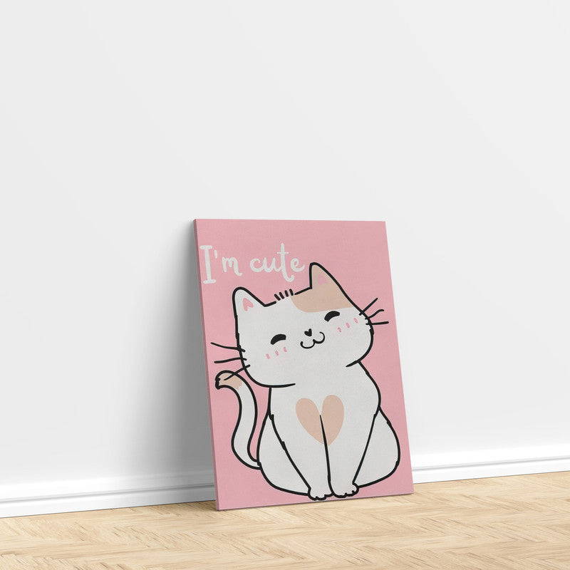 LuxuryStroke's Childrens Bedroom Wall Pictures, Nursery Animal Wall Artand Nursery Canvas Wall Art - I Am Cute Kitten