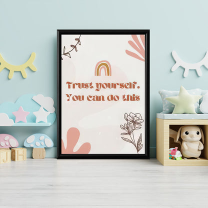 LuxuryStroke's Motivational Paintings For Students, Childrens Bedroom Wall Picturesand Children Nursery Wall Art - Affirmations For Kids