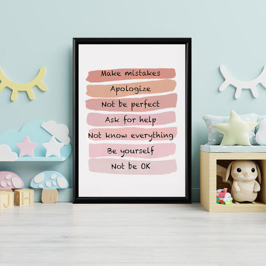 LuxuryStroke's Motivational Paintings For Students, Childrens Bedroom Wall Picturesand Nursery Animal Wall Art - Affirmations For Kids