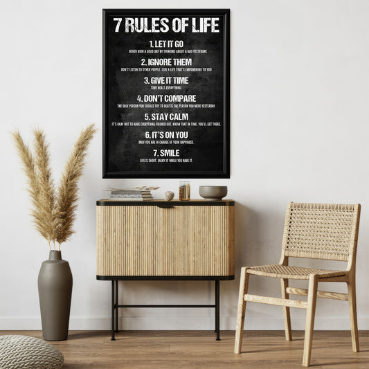 LuxuryStroke's Inspirational Art Paintings, Motivation Painting Quotesand Motivation Paintings With Quotes - Guiding Light: A Motivational Poster With 7 Rules For Life