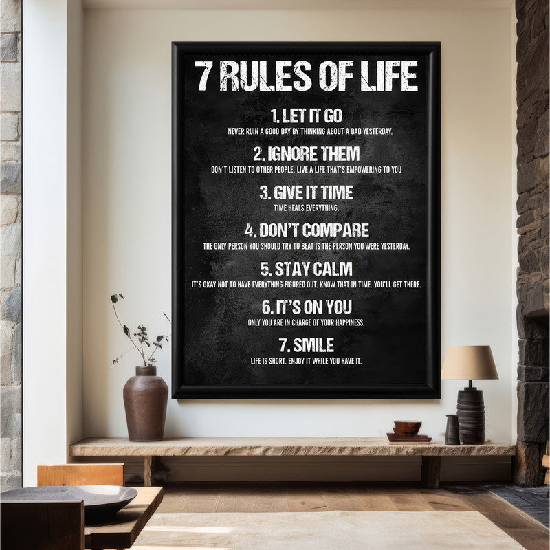 LuxuryStroke's Inspirational Art Paintings, Motivation Painting Quotesand Motivation Paintings With Quotes - Guiding Light: A Motivational Poster With 7 Rules For Life