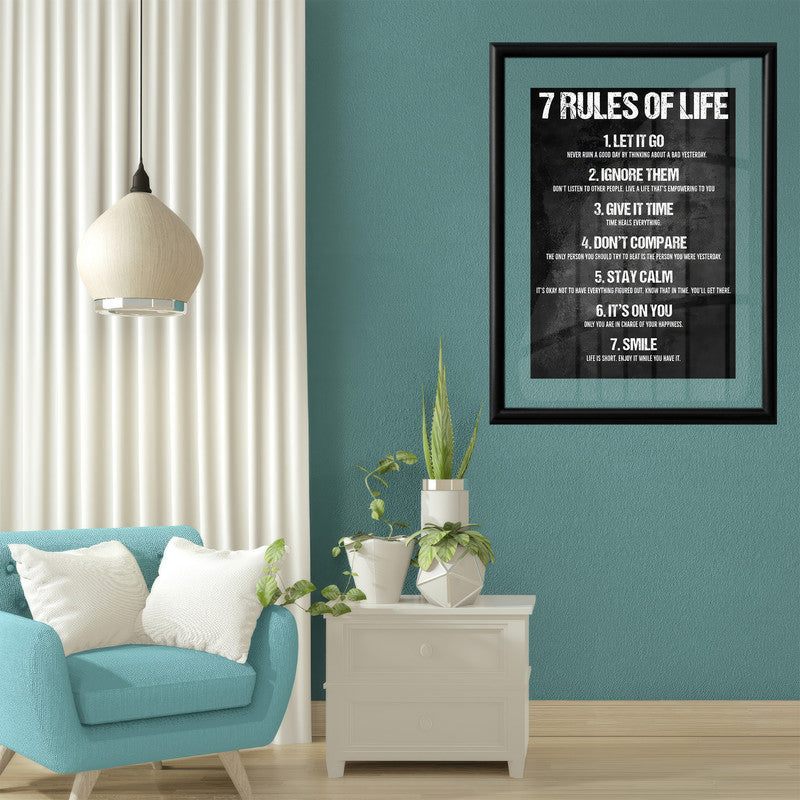 LuxuryStroke's Inspirational Art Paintings, Motivation Painting Quotesand Motivation Paintings With Quotes - Guiding Light: A Motivational Poster With 7 Rules For Life