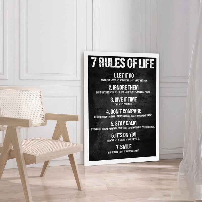 LuxuryStroke's Inspirational Art Paintings, Motivation Painting Quotesand Motivation Paintings With Quotes - Guiding Light: A Motivational Poster With 7 Rules For Life