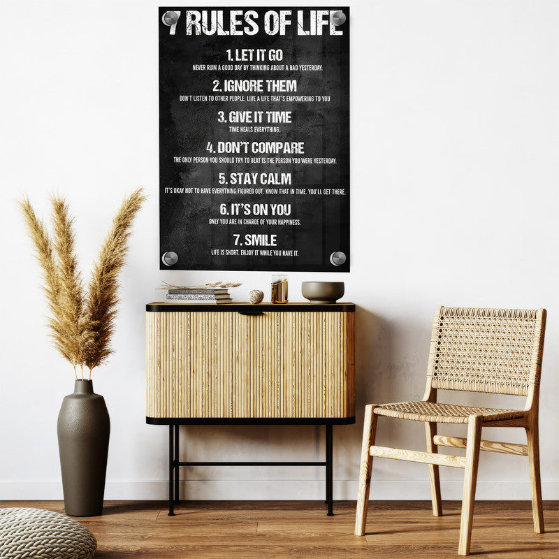 LuxuryStroke's Inspirational Art Paintings, Motivation Painting Quotesand Motivation Paintings With Quotes - Guiding Light: A Motivational Poster With 7 Rules For Life