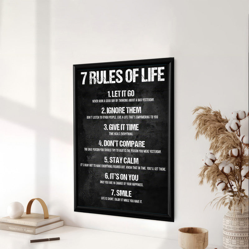LuxuryStroke's Inspirational Art Paintings, Motivation Painting Quotesand Motivation Paintings With Quotes - Guiding Light: A Motivational Poster With 7 Rules For Life