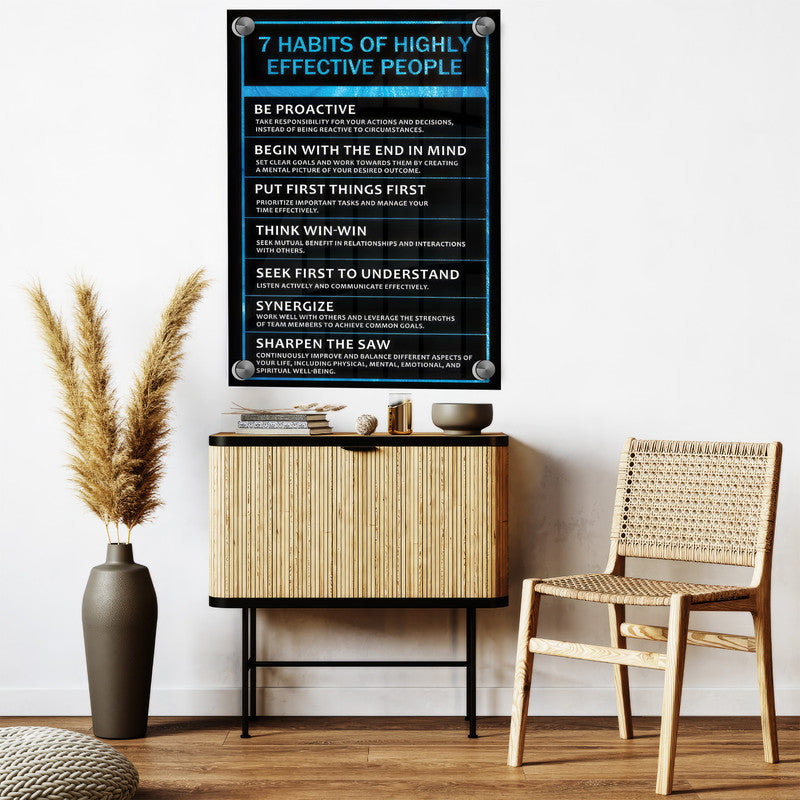 LuxuryStroke's Money Motivational Wall Art, Motivational Paintings For Studentsand Motivation Paintings - Success Blueprint: 7 Habits Of Highly Effective People ??? A Motivational Poster