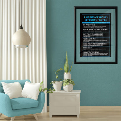 LuxuryStroke's Money Motivational Wall Art, Motivational Paintings For Studentsand Motivation Paintings - Success Blueprint: 7 Habits Of Highly Effective People ??? A Motivational Poster