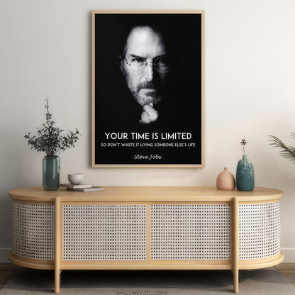 LuxuryStroke's Painting Motivational Quotes, Inspirational Art Paintingsand Motivation Paintings - Unleash Your Inner Visionary: Steve Jobs Motivational Poster