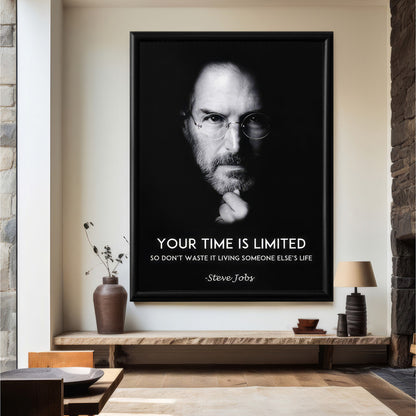 LuxuryStroke's Painting Motivational Quotes, Inspirational Art Paintingsand Motivation Paintings - Unleash Your Inner Visionary: Steve Jobs Motivational Poster