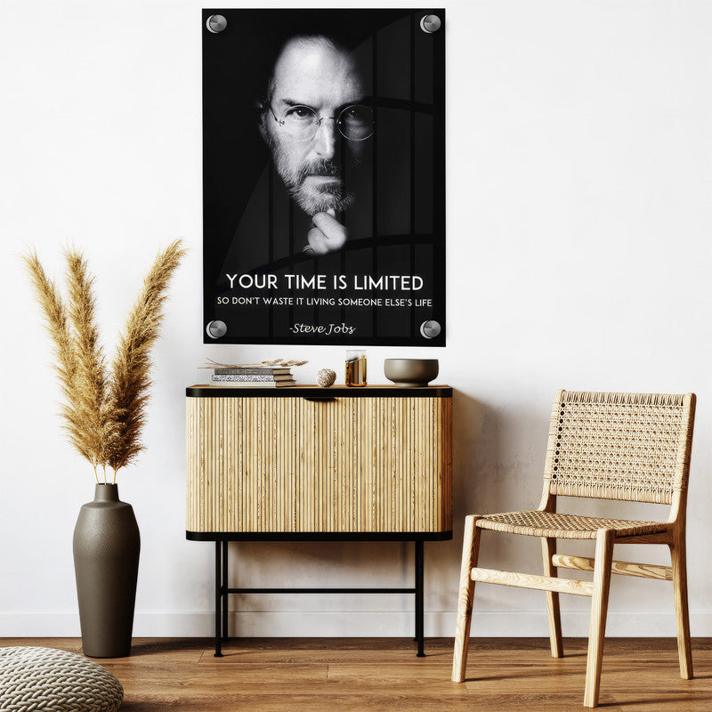 LuxuryStroke's Painting Motivational Quotes, Inspirational Art Paintingsand Motivation Paintings - Unleash Your Inner Visionary: Steve Jobs Motivational Poster