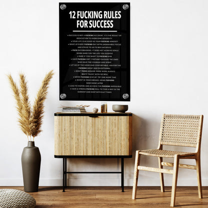LuxuryStroke's Most Inspirational Paintings, Best Motivational Paintingand Inspirational Quotes On Artwork - Success Unveiled: A Motivational Poster With 12 Rules For Success