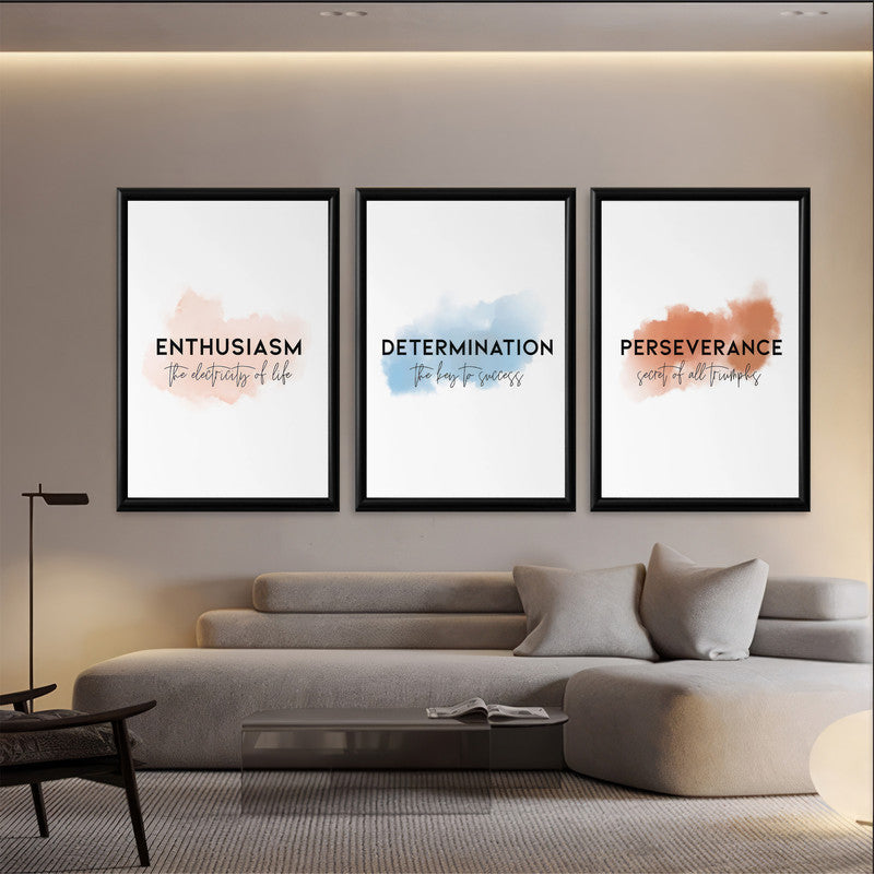 LuxuryStroke's Motivation Paintings With Quotes, Motivation Painting Quotesand Painting Motivational Quotes - Motivation Art - Set Of 3 Affirmations Paintings For Success