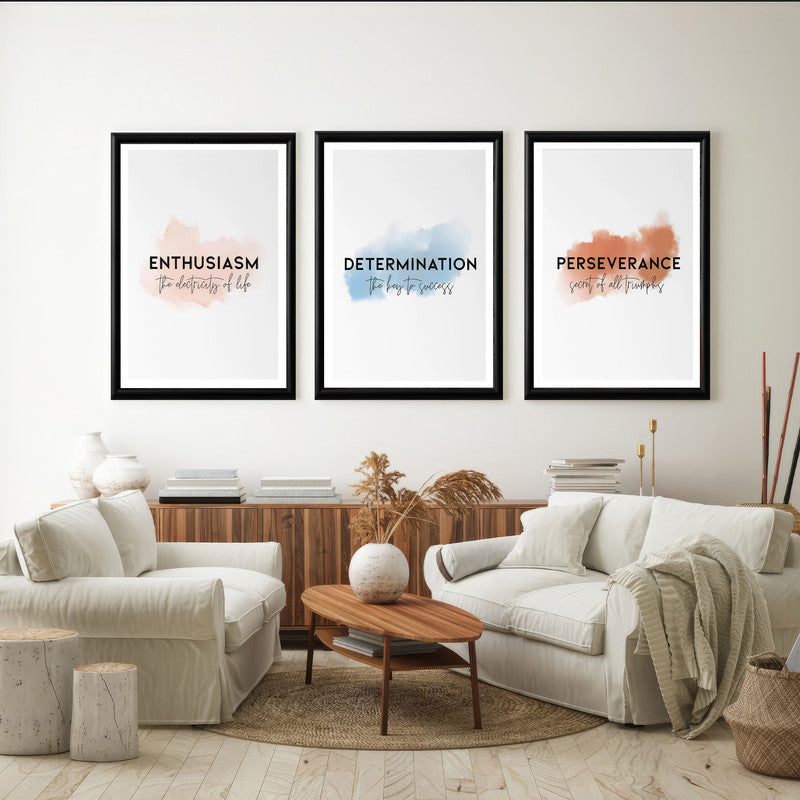 LuxuryStroke's Motivation Paintings With Quotes, Motivation Painting Quotesand Painting Motivational Quotes - Motivation Art - Set Of 3 Affirmations Paintings For Success