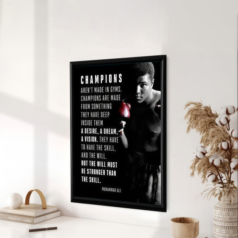 LuxuryStroke's Most Inspirational Paintings, Best Motivational Paintingand Inspirational Quotes On Artwork - Everyday Inspiration: Muhammad Ali Motivational Poster With Daily Wisdom