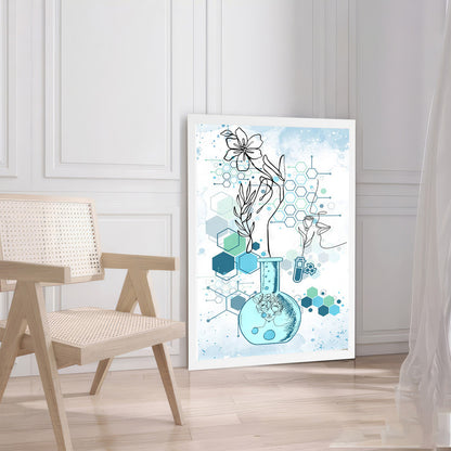LuxuryStroke's Acrylic Abstract Flower Painting, Abstract Acrylic Flower Paintingand Contemporary Abstract Art - Premium Minimalistic Wall Art Painting