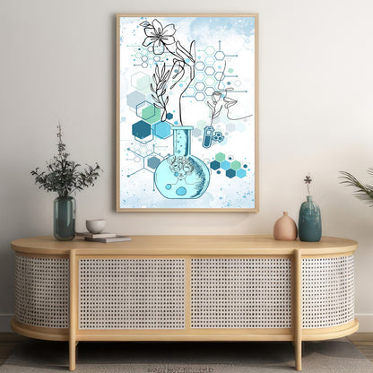 LuxuryStroke's Acrylic Abstract Flower Painting, Abstract Acrylic Flower Paintingand Contemporary Abstract Art - Premium Minimalistic Wall Art Painting