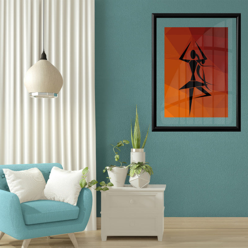 LuxuryStroke's Primitive Women Art Painting, Abstract Woman Paintingand Woman Portrait Painting - Boho Woman Dancing Fine Art Painting