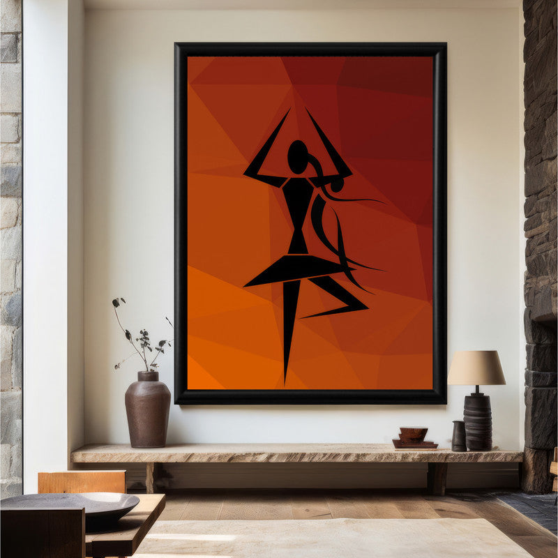 LuxuryStroke's Primitive Women Art Painting, Abstract Woman Paintingand Woman Portrait Painting - Boho Woman Dancing Fine Art Painting