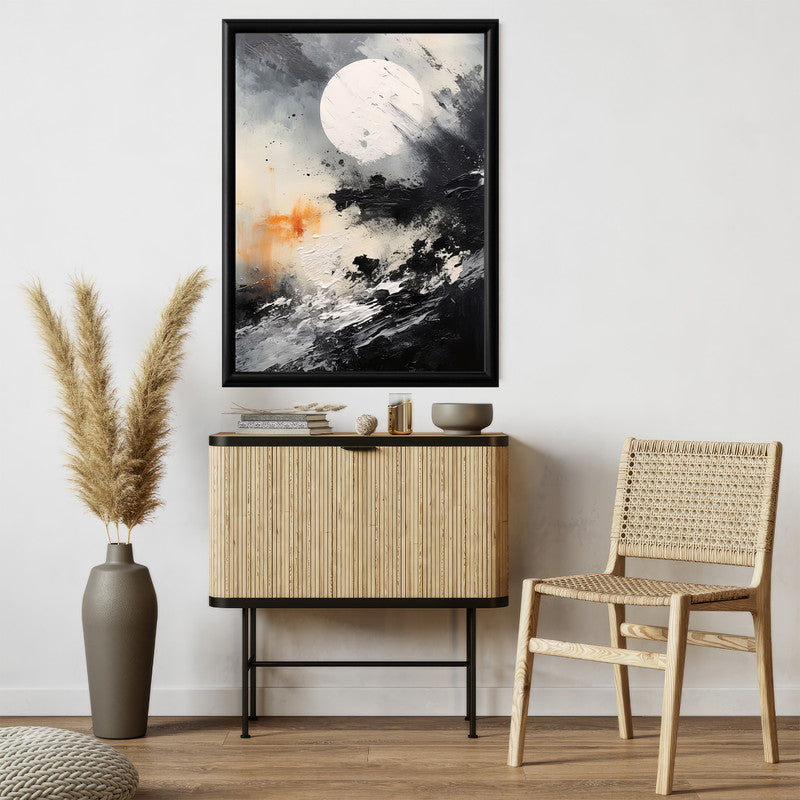 LuxuryStroke's Black And White Landscape Art, Beautiful Landscape Artand Landscape Painting Artwork - Abstract Landscape Serene Fusion: Landscape Wall Art  Painting