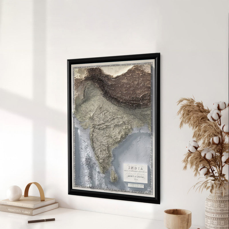 LuxuryStroke's India Map Landscape Art, Acrylic Landscape Paintingand Beautiful Landscape Art - Map Of Indian Mystique: Impressionist Map