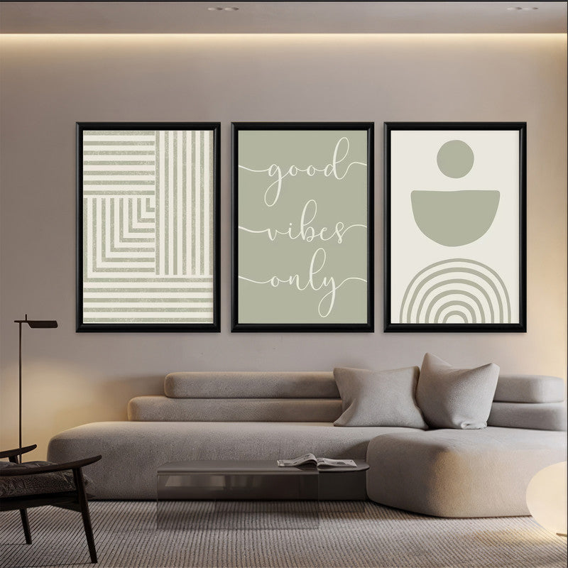 LuxuryStroke's Line Artwork, Geometric Wall Art Paintingand Simple Boho Paintings - Boho Art - Set of 3 Geometric Japandi Paintings
