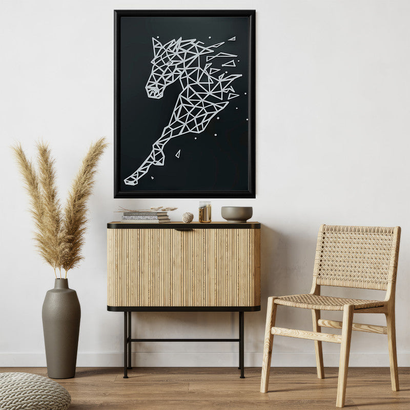 LuxuryStroke's Abstract Horse Painting, Minimalistic Horse Paintingand Abstract Acrylic Artwork - Wilderness Dreams: Lineart Horse Painting