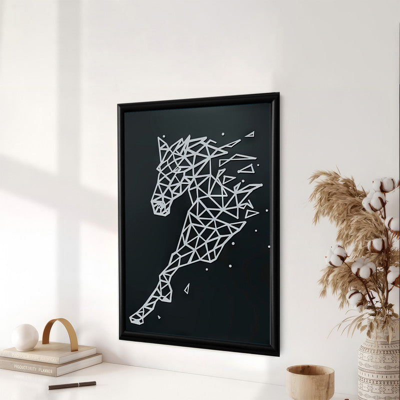 LuxuryStroke's Abstract Horse Painting, Minimalistic Horse Paintingand Abstract Acrylic Artwork - Wilderness Dreams: Lineart Horse Painting