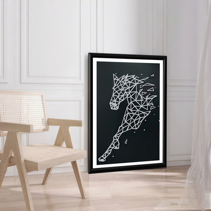 LuxuryStroke's Abstract Horse Painting, Minimalistic Horse Paintingand Abstract Acrylic Artwork - Wilderness Dreams: Lineart Horse Painting