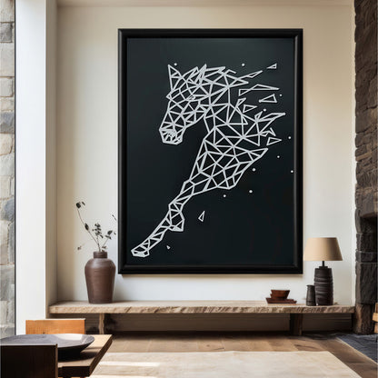 LuxuryStroke's Abstract Horse Painting, Minimalistic Horse Paintingand Abstract Acrylic Artwork - Wilderness Dreams: Lineart Horse Painting