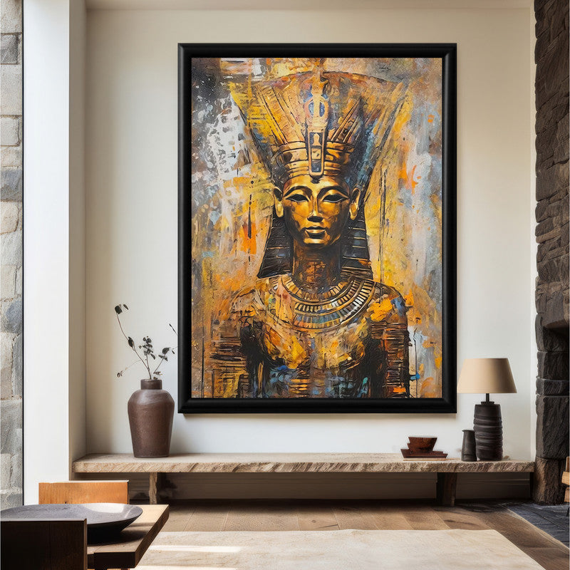 LuxuryStroke's Primitive Women Art Painting, Abstract Woman Paintingand Woman Portrait Painting - Primitive Egyptian Woman Painting