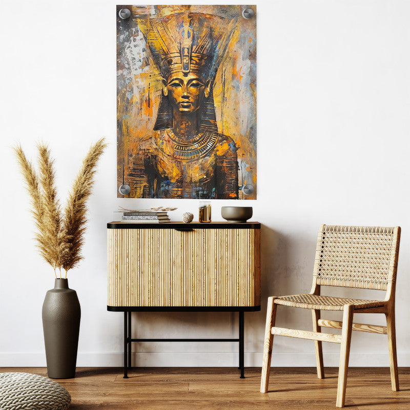 LuxuryStroke's Primitive Women Art Painting, Abstract Woman Paintingand Woman Portrait Painting - Primitive Egyptian Woman Painting