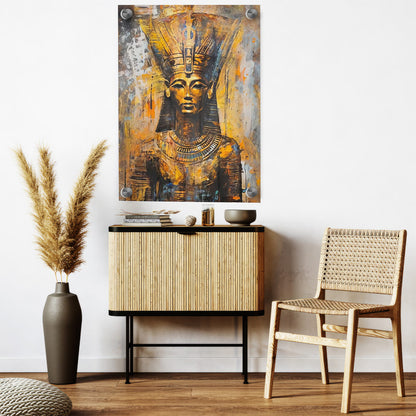 LuxuryStroke's Primitive Women Art Painting, Abstract Woman Paintingand Woman Portrait Painting - Primitive Egyptian Woman Painting