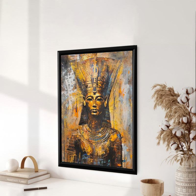 LuxuryStroke's Primitive Women Art Painting, Abstract Woman Paintingand Woman Portrait Painting - Primitive Egyptian Woman Painting