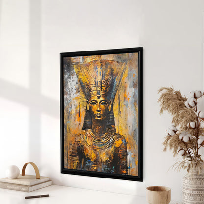 LuxuryStroke's Primitive Women Art Painting, Abstract Woman Paintingand Woman Portrait Painting - Primitive Egyptian Woman Painting