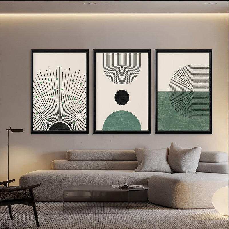 LuxuryStroke's Boho Style Paintings, Abstract Boho Artand Boho Art On Canvas - Boho Art - Set Of 3 Artful Pieces