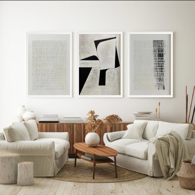 LuxuryStroke's Abstract Boho Art, Abstract Artworkand Abstract Art Modern Art - Boho And Abstract Fusion - Set Of 3 Paintings
