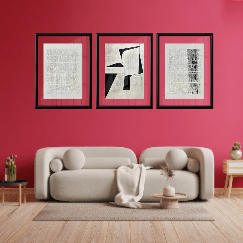 LuxuryStroke's Abstract Boho Art, Abstract Artworkand Abstract Art Modern Art - Boho And Abstract Fusion - Set Of 3 Paintings