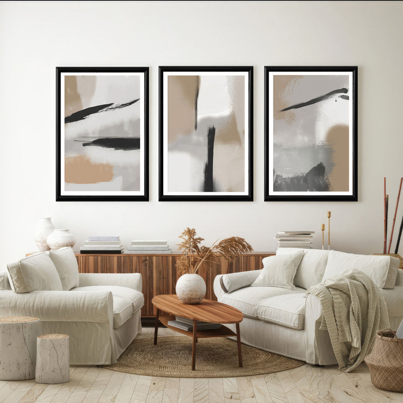 LuxuryStroke's Abstract Contemporary Painting, Abstract Acrylic Portraitand Contemporary Abstract Art - Abstract Art - Set Of 3 Paintings