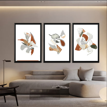 LuxuryStroke's Abstract Floral Acrylic Painting, Acrylic Abstract Flower Paintingand Abstract Acrylic Flower Painting - Botanical Art - Set Of 3 Paintings